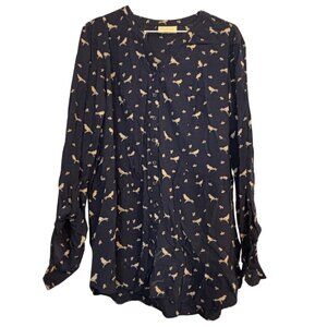 ModCloth navy bird shirt XL
